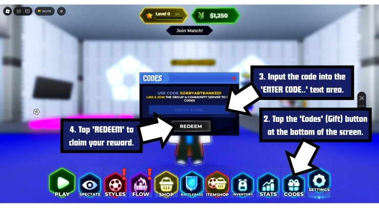 BLR: Legacy redeem code screen showing where to enter BLR: Legacy codes