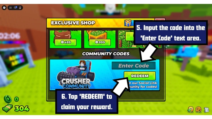 Build and Kill Zombies redeem code screen showing where to enter Build and Kill Zombies codes