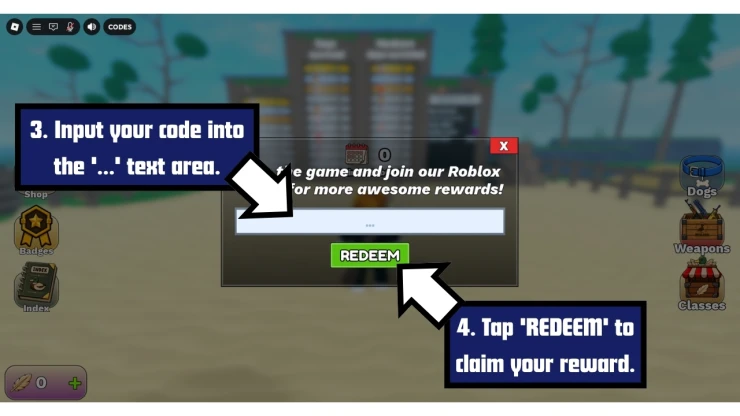 Catch 1 Billion Ducks redeem code screen showing where to enter Catch 1 Billion Ducks codes