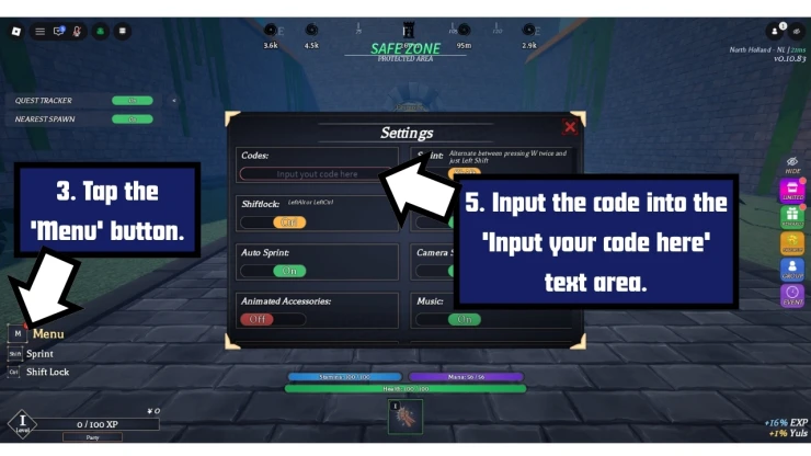 Clover Time redeem code screen showing where to enter Clover Time codes