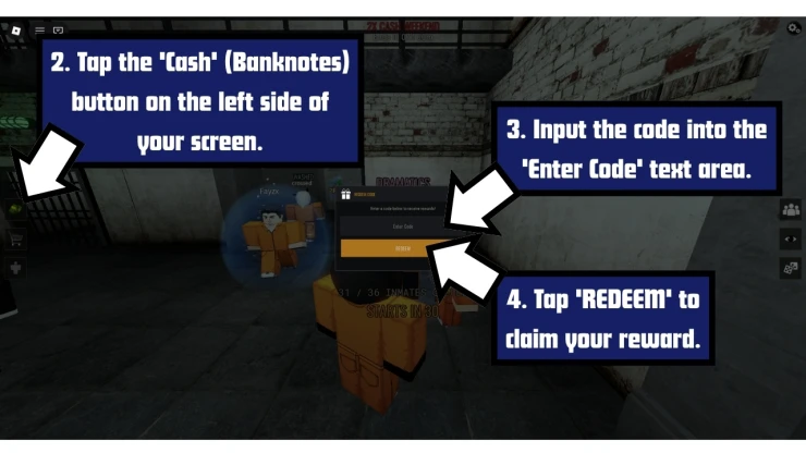 Death Order Simon Says redeem code screen showing where to enter Death Order Simon Says codes