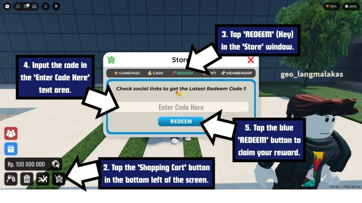 Drag Drive Simulator redeem code screen showing where to enter Drag Drive Simulator codes