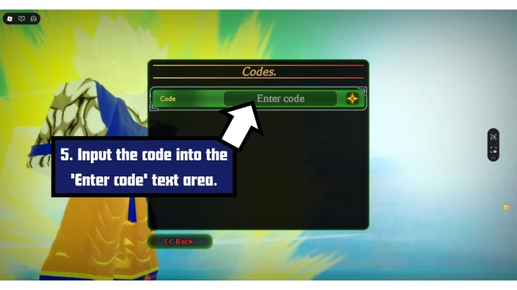 Dragon Generations redeem code screen showing where to enter Dragon Generations codes