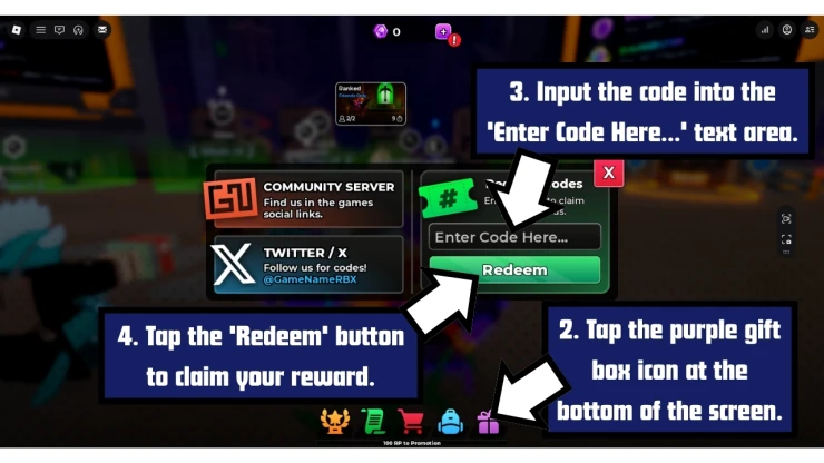 Drill to Earth's Core redeem code screen showing where to enter Drill to Earth's Core codes