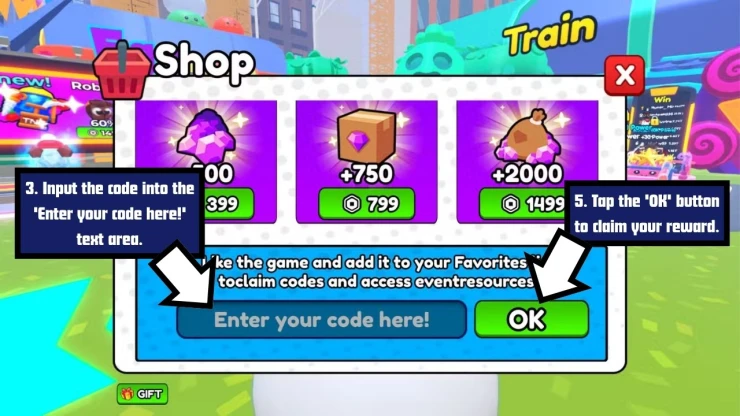 Dumpling Squishy Race redeem code screen showing where to enter Dumpling Squishy Race codes