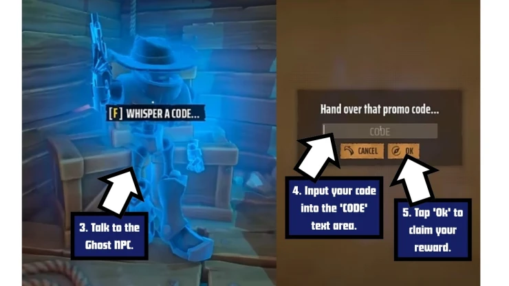 Far Far West redeem code screen showing where to enter Far Far West codes