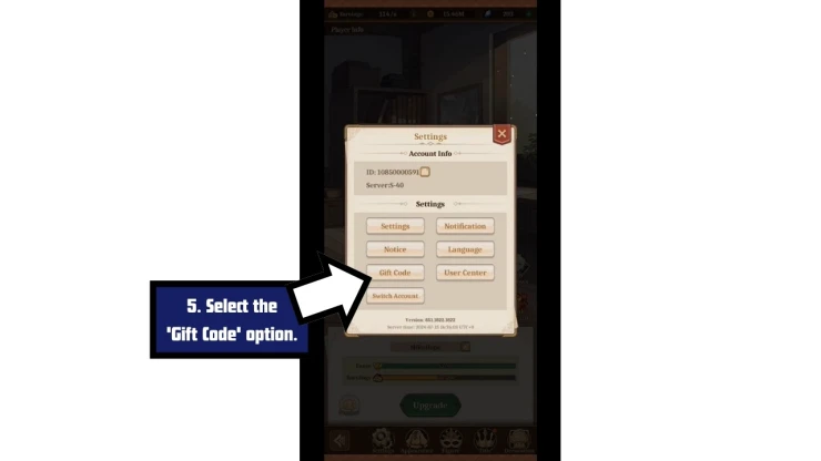 Isekai: Slow Life redeem code screen showing where to enter Isekai: Slow Life codes
