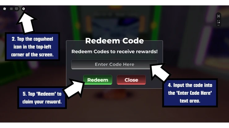 Knife Arena redeem code screen showing where to enter Knife Arena codes