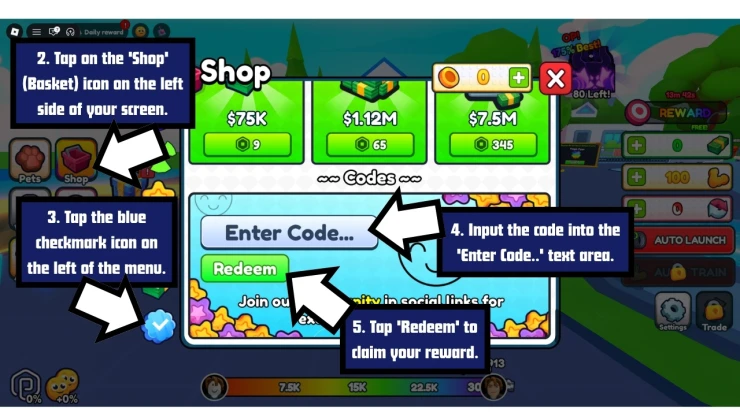 Launch a Wheel redeem code screen showing where to enter Launch a Wheel codes