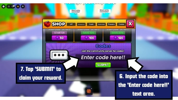 Lowball redeem code screen showing where to enter Lowball codes