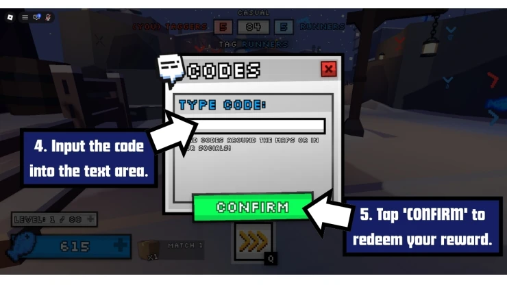 Meow Madness redeem code screen showing where to enter Meow Madness codes