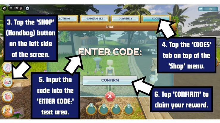Mermaid Awakening redeem code screen showing where to enter Mermaid Awakening codes