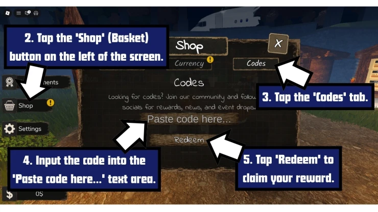 Nightfall redeem code screen showing where to enter Nightfall codes