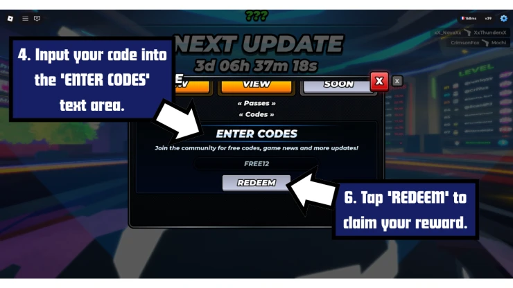 One Shot redeem code screen showing where to enter One Shot codes