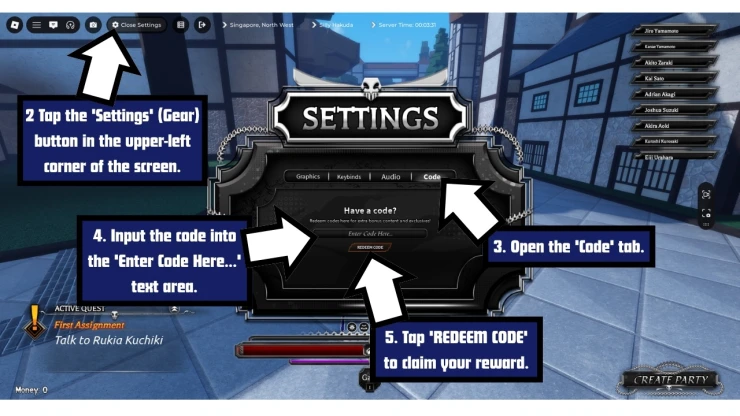 Paradox redeem code screen showing where to enter Paradox codes