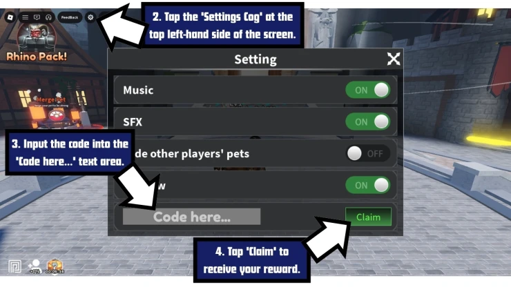 Peak Evolution redeem code screen showing where to enter Peak Evolution codes