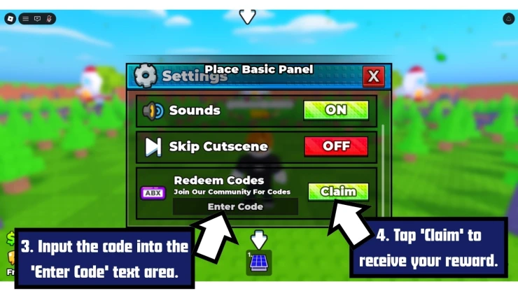 Power Your City redeem code screen showing where to enter Power Your City codes