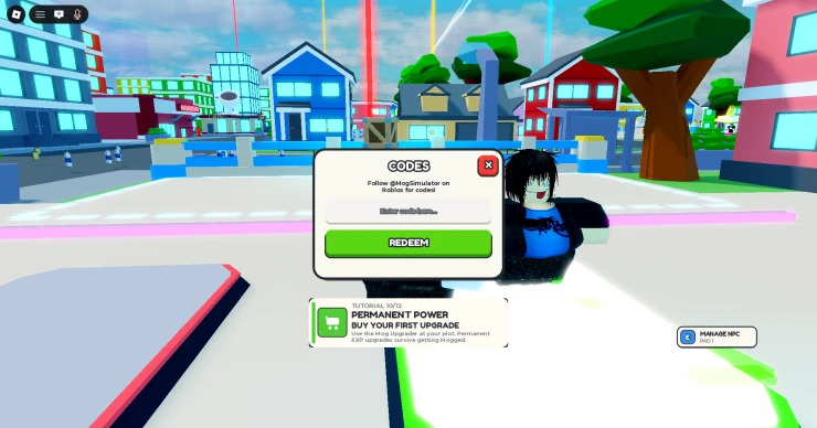 Mog or Die redeem code screen showing where to enter Mog or Die codes