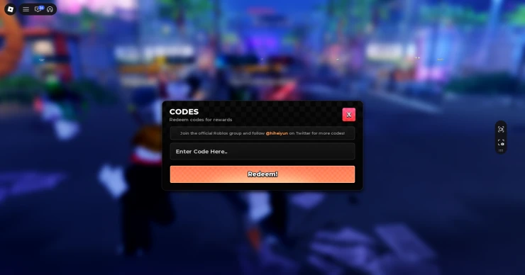 Anime Zero redeem code screen showing where to enter Anime Zero codes