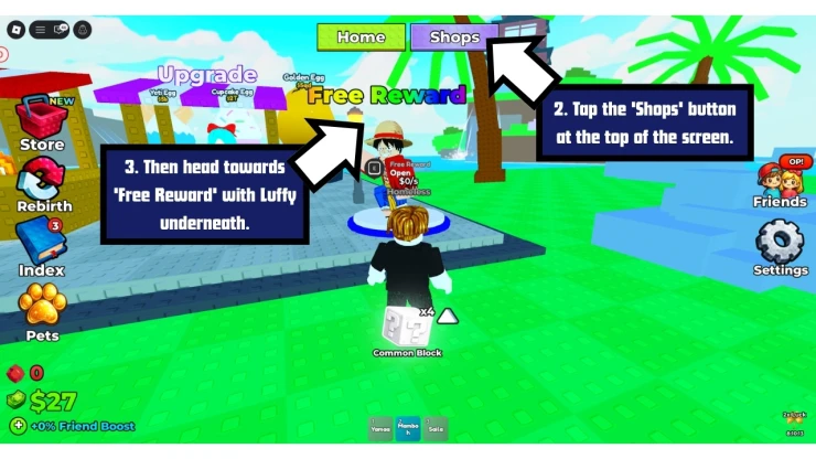Roll an Anime redeem code screen showing where to enter Roll an Anime codes