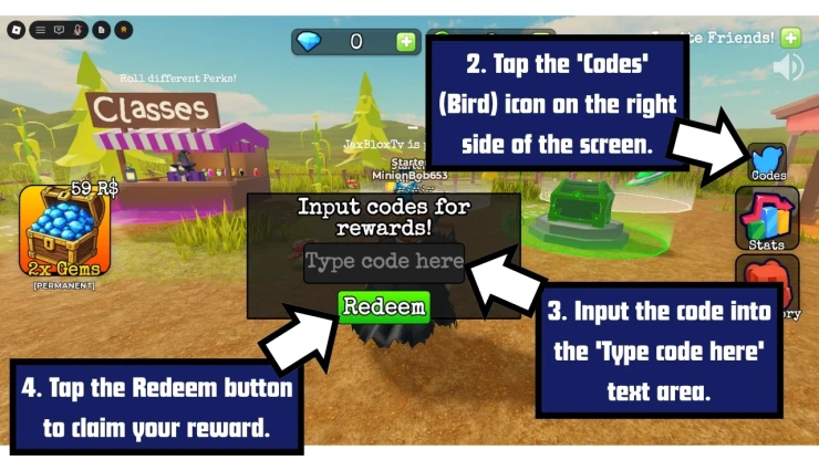 Search For The Needle redeem code screen showing where to enter Search For The Needle codes