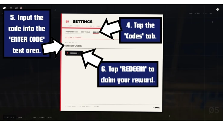 Shigaku redeem code screen showing where to enter Shigaku codes