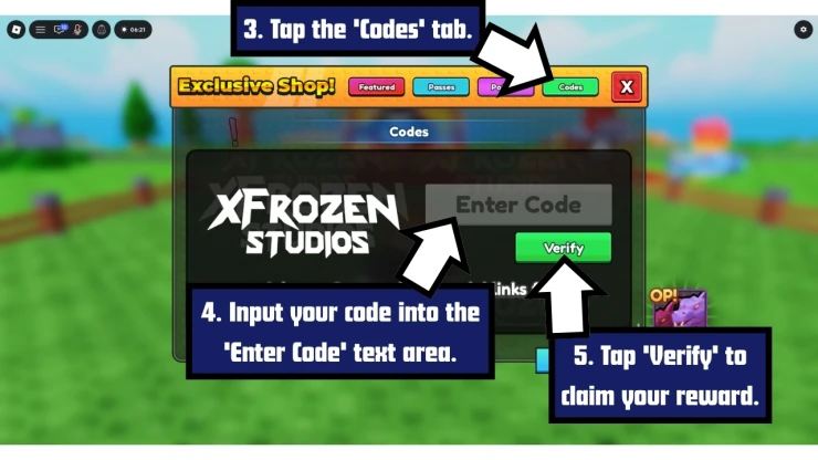 Shuffle an Egg redeem code screen showing where to enter Shuffle an Egg codes