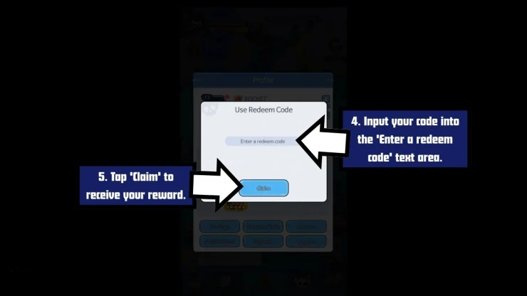 Skull Up redeem code screen showing where to enter Skull Up codes
