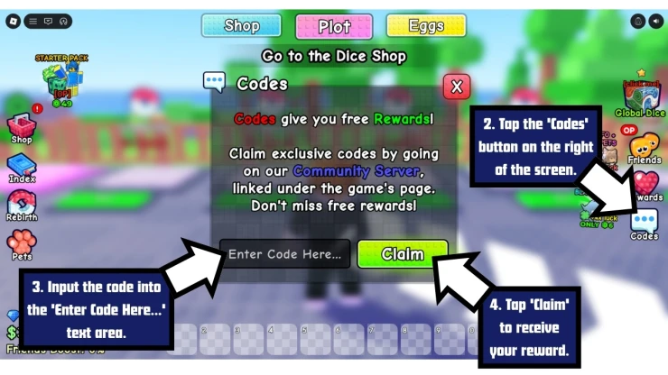 Spin a Femboy redeem code screen showing where to enter Spin a Femboy codes