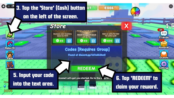 Spin a Superhero redeem code screen showing where to enter Spin a Superhero codes