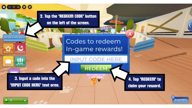 Toons Universe redeem code screen showing where to enter Toons Universe codes