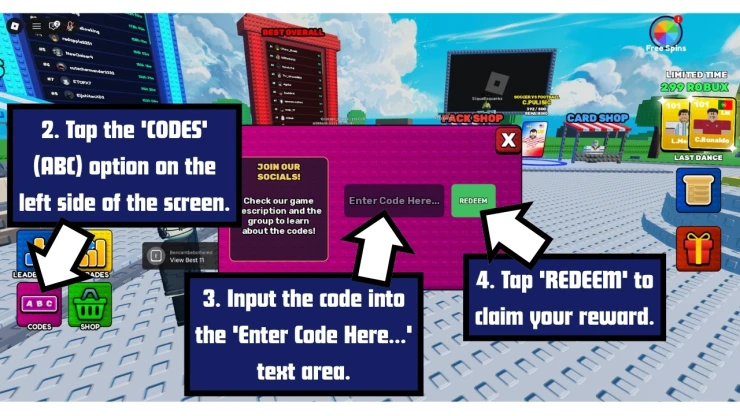 Win a World Championship redeem code screen showing where to enter Win a World Championship codes