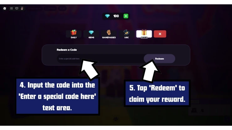 Wonderland redeem code screen showing where to enter Wonderland codes