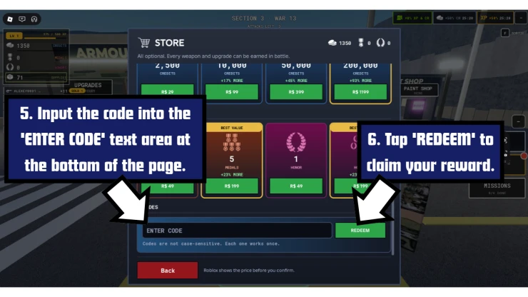 Zombie Air Force redeem code screen showing where to enter Zombie Air Force codes