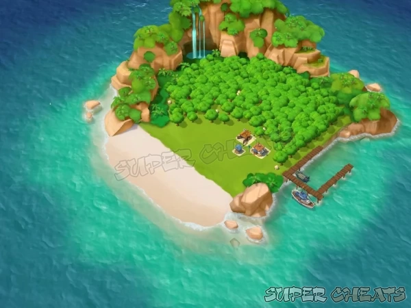 Your starting island is a modest one, but will soon be crammed with buildings