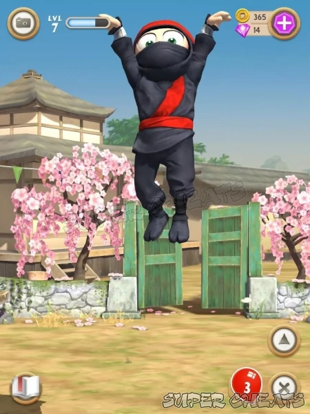 Lift your ninja up to celebrate reaching Level 8