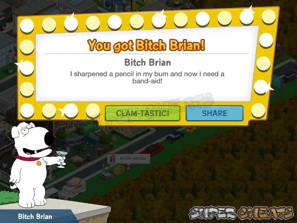 A rousing Quahog Welcome for its newest resident: ***** Brian Griffin!