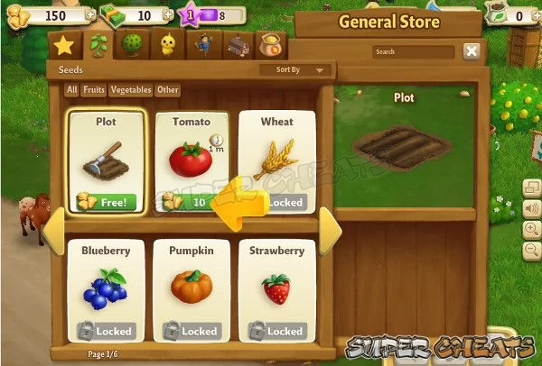 The Market is your source for Seeds but they are level locked!
