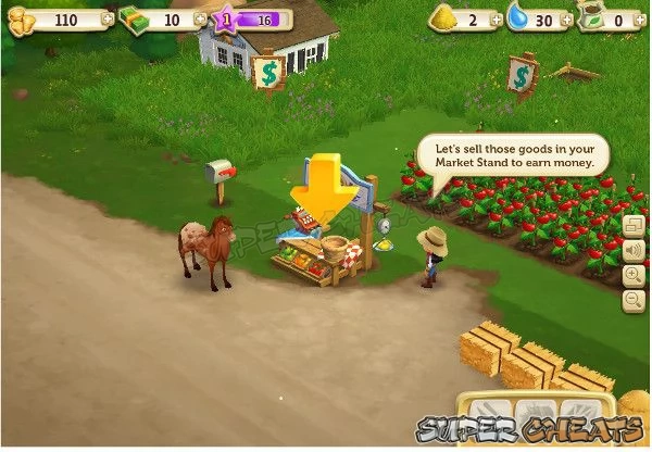 The tutorial suggests selling your crops but we say don't do that!