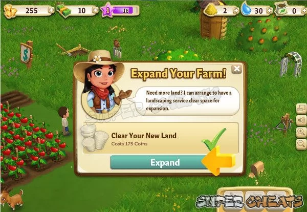 Expansion is one of your primary goals as a bigger farm is more profitable