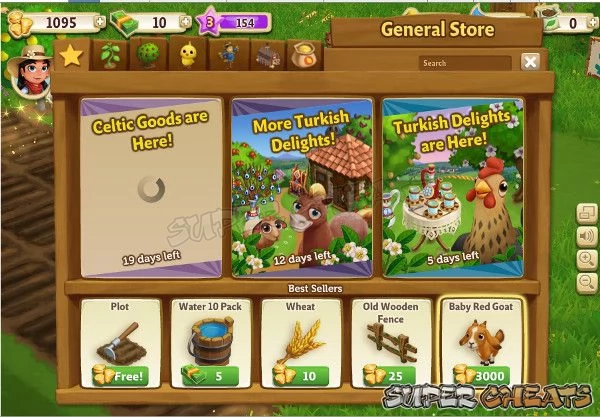 The General Store Interface - the buttons on top are your go-to nav point.