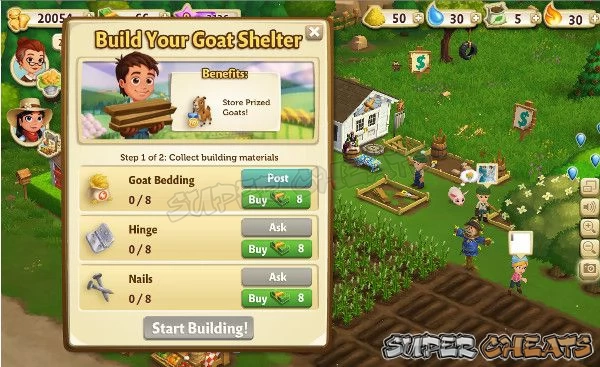 Level 9 adds the Goat Shelter to the game