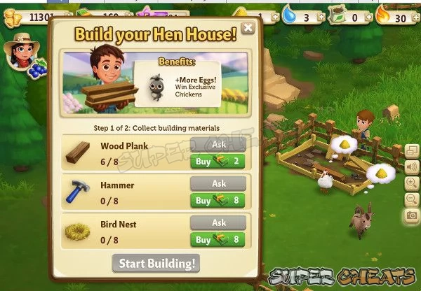 Building your first animal structure - the Hen House