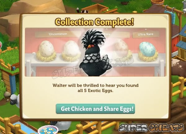 The prize for completing the Egg Collection is a special Polish Chicken