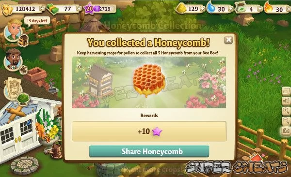 Collecting Honeycombs is a fast path to the new Honey Bee Hive!