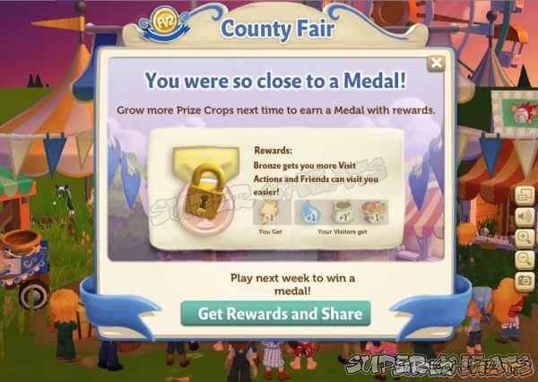 Points earned at the Fair count towards unlocking reputation medals.