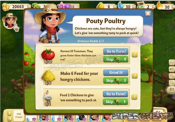 The Quest Assignment for Virtuous Sickle: Pouty Poultry Quest 2 of 3