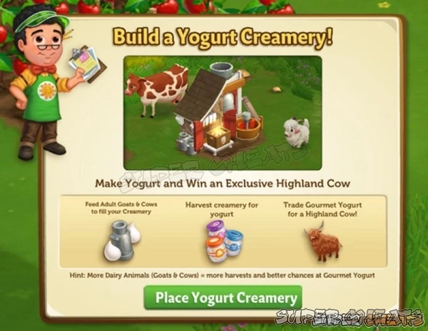 The new Yogurt Creamery Structure Announcement The new Yogurt Creamery Structure Announcement