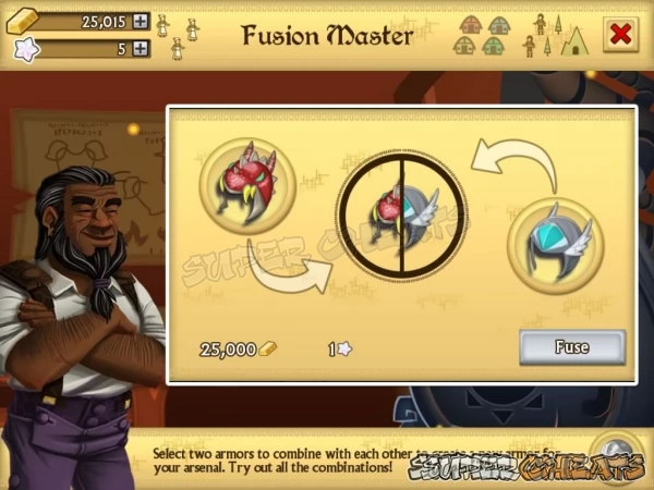 The Fusion Master is expensive but is an easy way to get rare armor