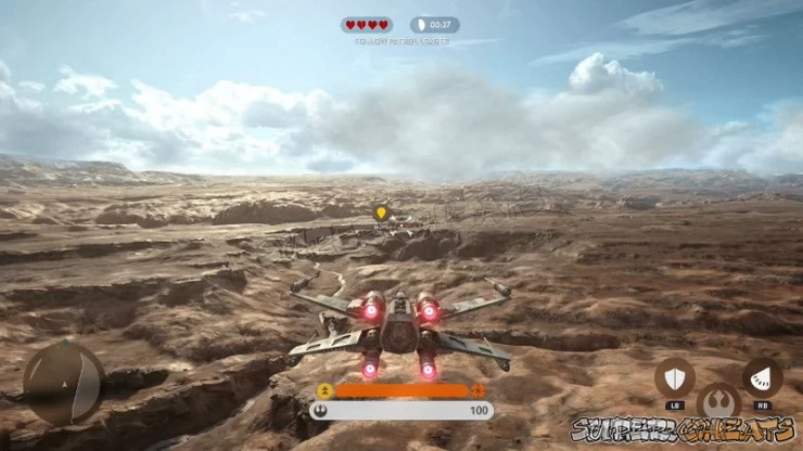 In Beggar's Canyon you learn to fly and fight an X-Wing